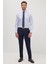 Regular Fit Mavi Non-Iron %100 Pamuk Doğa Dostu Ekoteks Belgeli Ütü Gerektirmez Gömlek 4