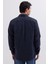 Erkek Regular Fit Klasik Kesim Düz Cepli Koyu Indigo Oduncu Gömlek 7