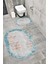 Su Emici Yumuşak Kaymaz Taban Sünger Dolgulu Yıkanabilir Dekoratif Banyo Paspası Takımı 1046 Oval 1