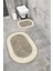 Su Emici Yumuşak Kaymaz Sünger Dolgulu Yıkanabilir Dekoratif Banyo Paspası Takımı 1071YILMAZ Ovl 1