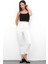 Yüksek Bel Dar Paça Pantolon M1674 Beyaz 1