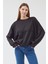 Kadın Oversize Bisiklet Yakalı Scuba Sweatshirt 3