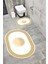 Su Emici Yumuşak Kaymaz Sünger Dolgulu Yıkanabilir Dekoratif Banyo Paspası Takımı 1039GOLDAY Ovl 1