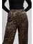 Kadın Leopar Desenli Saten Pantolon M1611 Leopar 5