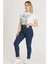 Yüksek Bel Skinny Pantolon M1213 Koyu Mavi 2