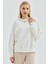 Kadın Oversize Yuvarlak Yakalı Scuba Sweatshirt 4