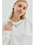 Kadın Oversize Yuvarlak Yakalı Scuba Sweatshirt 5