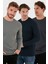 Pamuklu Bisklet Yaka Slim Fit Basic 3'lü Paket Sweat Erkek Sweat 5905073S3 1