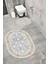 Su Emici Yumuşak Kaymaz Taban Sünger Dolgulu Yıkanabilir Dekoratif Banyo Paspası Takımı 1018 Oval 1
