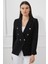 Düğmeli Diana Blazer Ceket M4488 Siyah 1