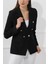 Düğmeli Diana Blazer Ceket M4488 Siyah 2