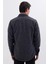 Erkek Slim Fit Tek Cep Kapaklı Düz Oduncu Spor Koyu Gri Gömlek 7