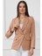 Düğmeli Diana Blazer Ceket M4488 Vizon 1