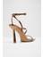 Scintilla Sandalet Yüksek Topuklu Sandalet Abiye Sandalet - Kahverengi 2