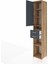 Hyperion Dolap 5 Raflı 2 Çekmeceli Tek Kapaklı 44X44X243 Çam-Antrasit 4