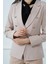 Düğmeli Diana Blazer Ceket M4488 Bej 2
