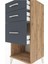 Hyperion Komodin 3 Çekmeceli 44X44X106 Çam-Antrasit 5