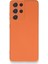 Samsung Galaxy S21 Ultra Kılıf Içi Kadife Kaplı Nano Silikon Kapak - Turuncu 1