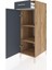 Kronos Dolap 2 Raflı Tek Çekmeceli Tek Kapaklı 44X59X134 Çam-Antrasit 4