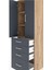 Hyperion Dolap 3 Raflı 4 Çekmeceli 2 Kapaklı 60X44X195 Çam-Antrasit 5