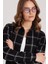 Kadın Slim Fit Dar Kesim Uzun Kollu Kareli Kışlık Oduncu Gömlek 2
