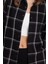 Kadın Slim Fit Dar Kesim Uzun Kollu Kareli Kışlık Oduncu Gömlek 3