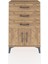 Arges Komodin 3 Çekmeceli 2 Kapaklı 60X30X96 Çam-Çam 1