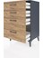 Hyperion Komodin 4 Çekmeceli 60X44X96 Antrasit-Çam 4