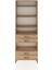 Arges Dolap 5 Raflı 4 Çekmeceli 88X30X243 Çam-Çam 1