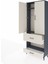 Arges Dolap 3 Raflı 2 Çekmeceli Tek Askılı 88X30X221 Antrasit-Aytaşı 4