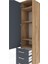 Hyperion Dolap 4 Raflı 3 Çekmeceli Tek Kapaklı 44X44X195 Çam-Antrasit 5
