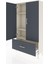 Arges Dolap 3 Raflı Tek Çekmeceli 2 Kapaklı 88X30X163 Aytaşı-Antrasit 4