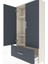 Arges Dolap 3 Raflı Tek Çekmeceli 2 Kapaklı 88X30X163 Aytaşı-Antrasit 5