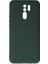 Redmi 9 Kılıf Içi Kadife Kaplı Nano Silikon Kapak - Koyu Yeşil 1