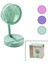 Mini Fan W-1630-A SDR-B07 M.üstü Vantilatör USB Şarjlı Katlanır Fan=12.5cm - Ayak=12.5cm 180 Derece Ayarlı Telefonluklu (5148) 1