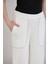 Pis Dikişli Cepli Bol Paça Eşofman Altı Ekru 8