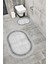 Su Emici Yumuşak Kaymaz Taban Sünger Dolgulu Yıkanabilir Dekoratif Banyo Paspası Takımı 1161OVAL 1