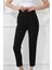 Kaside Manga Moda Kemerli Double Paça Kumaş Pantolon M1533 Siyah 1