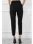Kaside Manga Moda Kemerli Double Paça Kumaş Pantolon M1533 Siyah 2