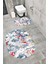 Su Emici Yumuşak Kaymaz Taban Sünger Dolgulu Yıkanabilir Dekoratif Banyo Paspası Takımı 1297 Oval 1
