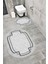 Su Emici Yumuşak Kaymaz Taban Sünger Dolgulu Yıkanabilir Dekoratif Banyo Paspası Takımı 1249 Oval 1