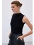 Sıfır Kol Sakallı Triko Bluz - Siyah 3