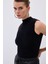 Sıfır Kol Sakallı Triko Bluz - Siyah 6