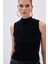 Sıfır Kol Sakallı Triko Bluz - Siyah 7