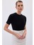 Sakallı Kısa Kol Triko - Siyah 5