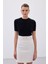 Sakallı Kısa Kol Triko - Siyah 6