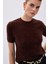Sakallı Kısa Kol Triko - Kahve 6