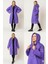 Unisex Su Geçirmez Kapüşonlu Mor Yağmurluk | Boy 120 cm – En 70 cm 2