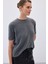 Sakallı Kısa Kol Triko - Antrasit 2
