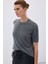 Sakallı Kısa Kol Triko - Antrasit 6